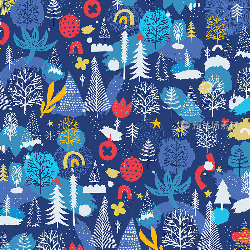 Christmas And New Year Seasonal Background